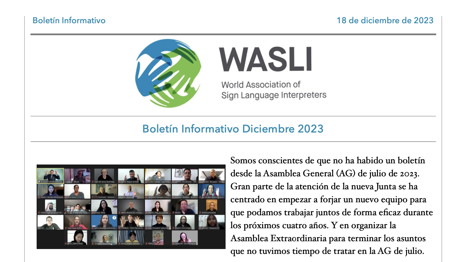 wasli activities of board 2022-2023 c.stone bust